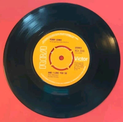 PERRY COMO - RCA 2346 - AND I LOVE YOU SO 1973 (2272) - Image 1 of 4