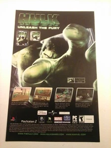 2003 Video Game Print Ad - THE INCREDIBLE HULK - PS PS2 GBA XBOX GC - MARVEL - Picture 1 of 1