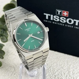 Tissot PRX T137.410.11.091.00 Green Stainless Steel Men's Quartz Watch 40mm - Picture 1 of 9