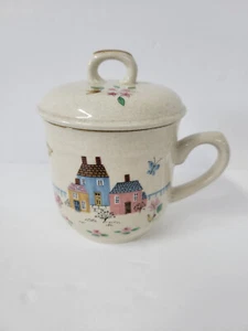 International China Stoneware Farmhouse -  Cup And Lid Set  - Japan - EUC - Picture 1 of 4
