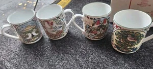 Royal Worcester Porcelain 12 Days of Christmas Mugs 11 Mugs Out Of 12 - Picture 1 of 13