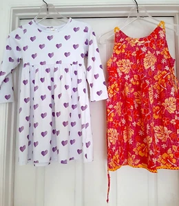 SWAT stitchy fish Girl's Size 5 6X Dress Lot Floral Sleeveless Hearts Long Sleev - Picture 1 of 20