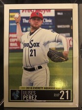 2018 Everett Aquasox Ulises Perez RC Rookie Seattle Mariners Mount Vernon IN