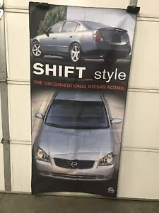 Nissan Showroom Dealership Sales Banner Cloth Sign Mancave Car 36"W x 69”L - Picture 1 of 1