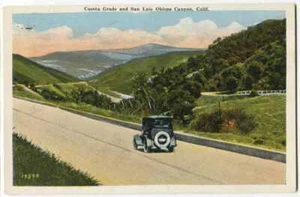 Cuesta Grade e San Luis Obispo Canyon CA California Kashower anni '20 - Foto 1 di 1