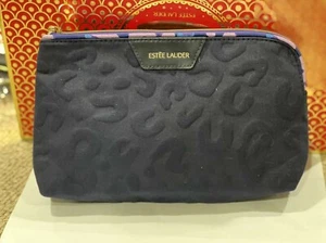 ESTEE LAUDER Black Purple Makeup Cosmetics Bag - Picture 1 of 3