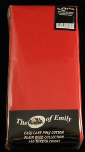 Plain Red King Size Duvet Quilt Cover Set Easy Care Polycotton - Foto 1 di 1