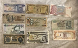 Fremdwährungsschein Lot (11) Gesamtscheine Kanadische Jugoslawische Pesos Niederlande - Bild 1 von 9