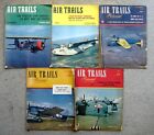 Lot of 5 Vintage Air Trails (Pictorial) Magazines, 1940-1944