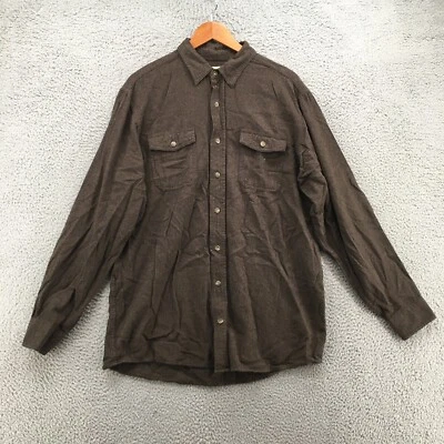 Red Head Brand Co Button Up Long Sleeve Shirt Mens Large Tall Greenish Brown - Image 1 of 4