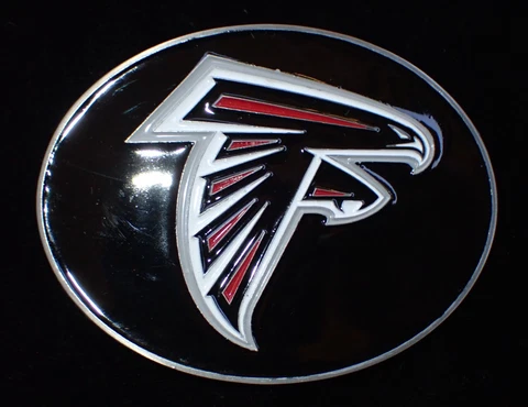 ATLANTA FALCONS OVAL LOGO BELT BUCKLE LICENSED SISKIYOU PEWTER & ENAMEL NEW Cover