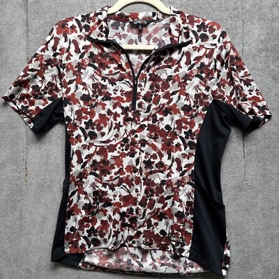 Kerrits 1/4 Zip Riding Top Womens S White Floral Pullover Horse Equestrian - Image 1 of 4