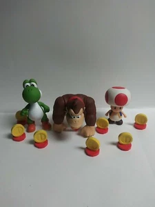Nintendo Vinyl Figures Yoshi Donkey Kong Toad and Gold Coins 2008 Free Shipping - Picture 1 of 12