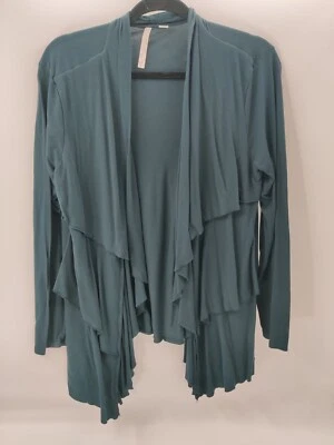New York & Co Streetwear Cardigan Sweater Women XL Green Wrap Thin Knit - Image 1 of 4