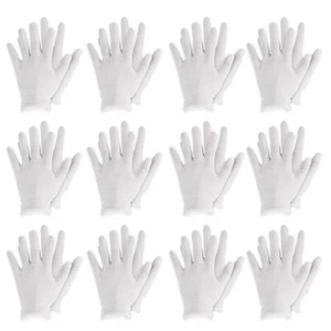 24Pc 100% Cotton Reusable Elastic Work Gloves for Hand Spa Moisturizing Cosmetic - Picture 1 of 9