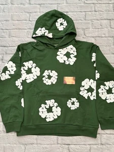 Denim Tears Green Authentic Cotton Wreath Hoodie - Different Sizes Available - Picture 1 of 3
