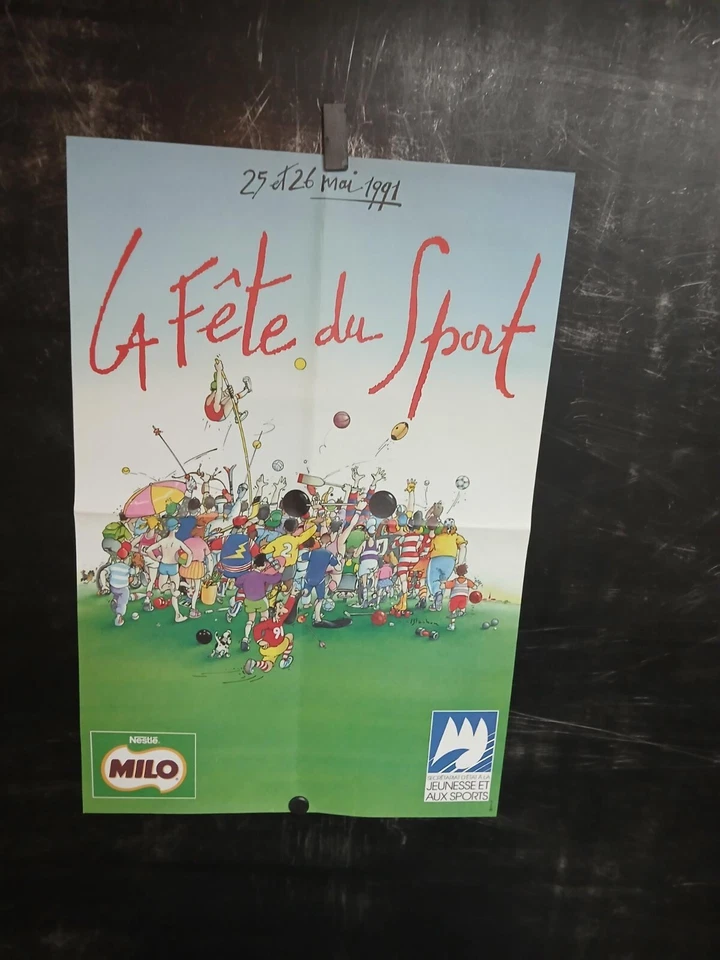 AFFICHE  LA FETE DU SPORT  BLACHON 1991   60X40CM - Photo 1/1