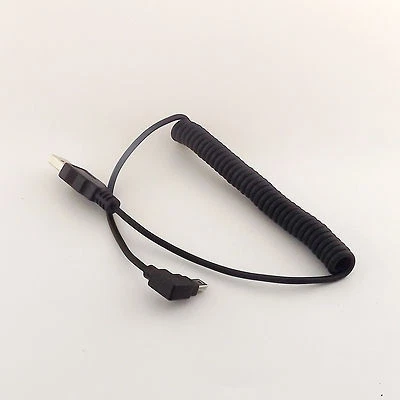 Spiral Coiled USB 2.0 A Male to Mini USB 5 Pin Male Left Angle Adapter Cable 5FT - Image 1 of 4