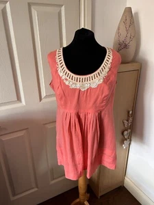 Monsoon Size 14 UK Top Womens Embroidered Boho Indie Smock Gypsy Holiday Summer - Picture 1 of 12