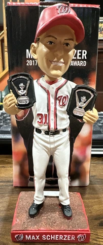 2018 Max Scherzer 2017 NL Cy Young Award SGA Bobblehead Washington Nationals Cover