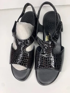 SAS Leather Sandals Shoes 10 M Suntimer Tripad Comfort Black - Picture 1 of 10