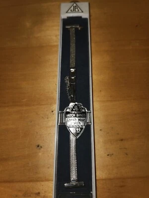 White Gold-Filled Single-Lug JB Champion Ladies 60s Vintage Watch Band 3606 W Foto 1 de 4