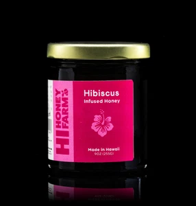 Hawaii Honey Farm - Hibiscus Infused Honey 9 oz. - Made in Hawaii - Picture 1 of 3