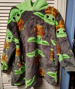 Star Wars Mandalorian Baby Yoda Grogu THE WAY Big Hoodie Girls/Boys OS 25 x 29" - Picture 1 of 6