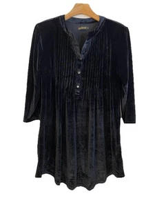 Tunica vintage Reborn Whimsygoth gotica strega top velluto nero taglia media boho artsy - Foto 1 di 9