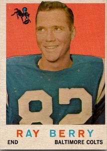 1959 Topps RAYMOND BERRY Baltimore Colts #55 EX/MT Condition (2) - Picture 1 of 2