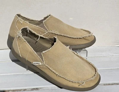 Crocs Santa Cruz Mocasín 10128 Caqui Lona Sin Cordones Para Hombre 11 Zapatos Foto 1 de 4