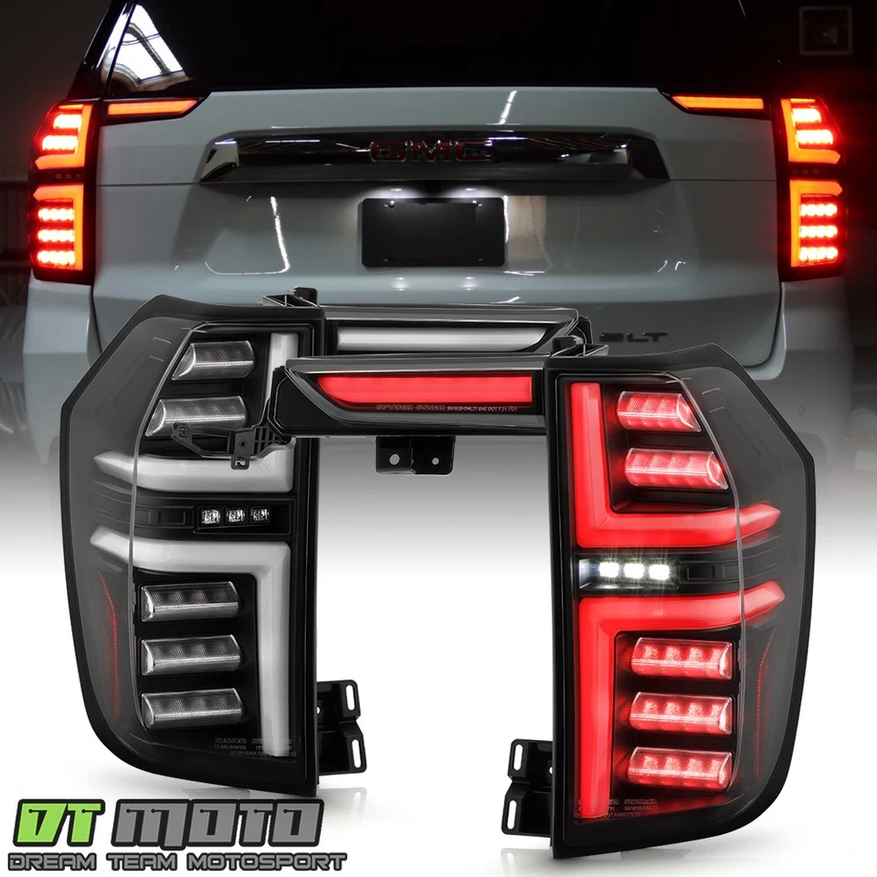 For 2021-2024 GMC Yukon XL Full LED Tail Lights w/ Greeting Lamps 4pc Left+Right - Image 1 of 4