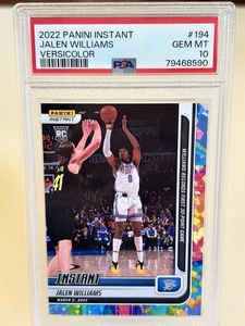 2022-23 Panini Instant #194 Jalen Williams Versicolor !! 5/5 !! PSA 10 (RC) - Picture 1 of 3