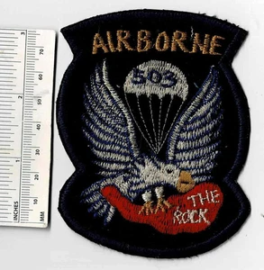 WW2 THE ROCK 503rd AIRBORNE Infantry Div Shoulder Patch US Army Paratrooper - Picture 1 of 2