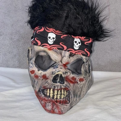 Easter Unlimited Fun World Zombie Skull Mask Bandana Vintage Horror Halloween - Image 1 of 4