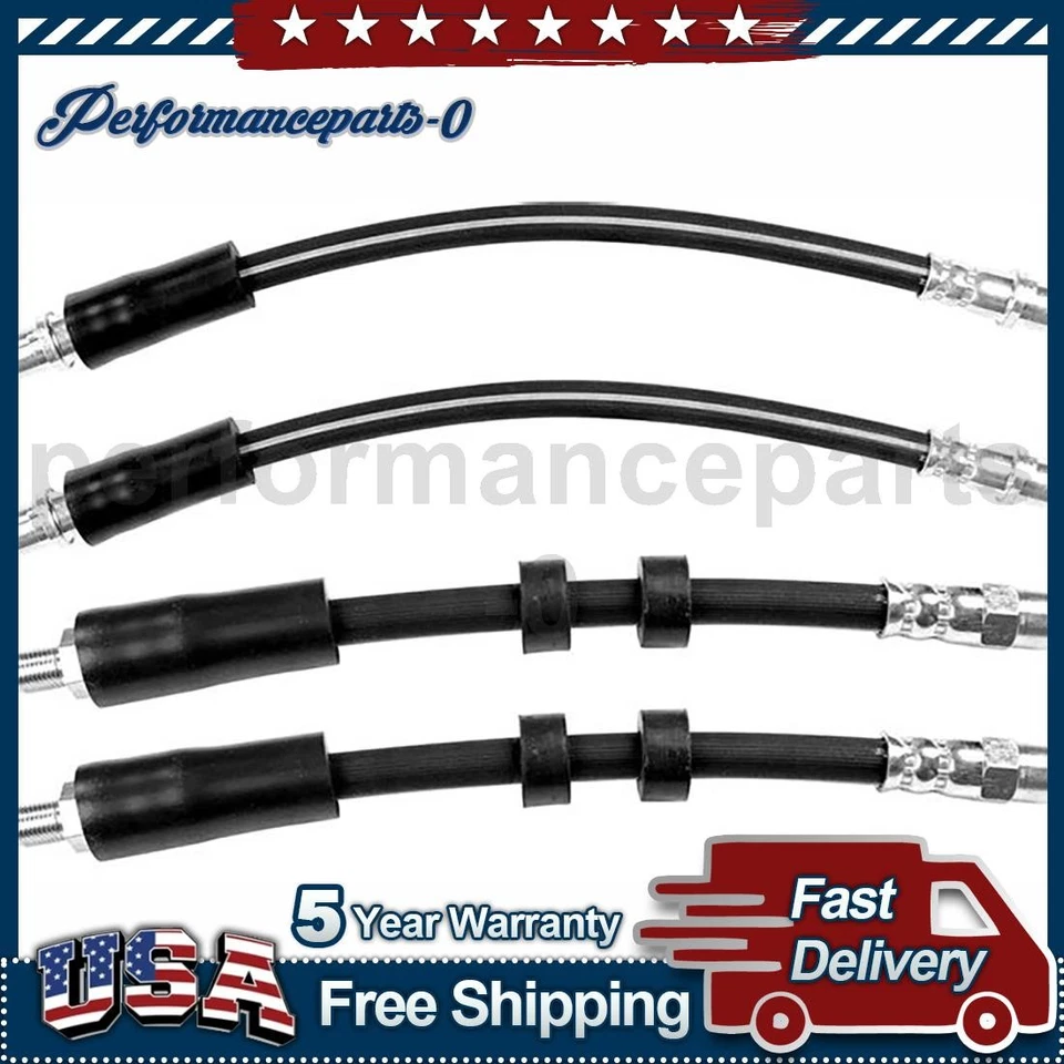 Sunsong Front Rear Brake Hydraulic Hose fits 1992-1994 Audi 100 Quattro - Image 1 of 4