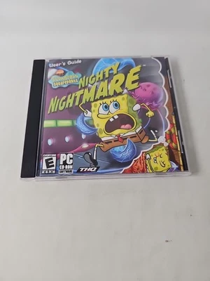 Spongbob SquarePants Nighty Nightmare PC CD 2006 Nickelodeon THQ Video Game RARE - Image 1 of 4