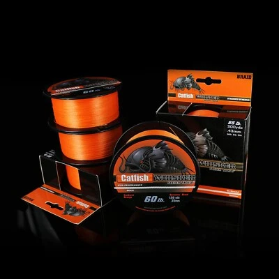 Whisker Seeker Catfish Fishing Line~300yds~3 strengths~Orange~ Braid ~FREE Ship - Image 1 of 2