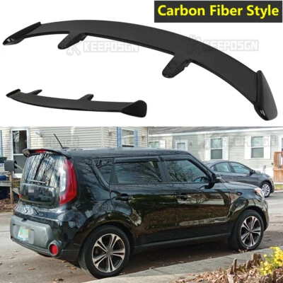 Spoiler traseiro de fibra de carbono porta-malas asa lábio para Kia Soul Hatchback 2010-2013 - Imagem 1 de 4
