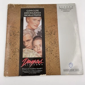 Laserdisc Dangerous Liasons 1988 Glenn Close Pfeiffer Malkovich Warner Bros VG - Picture 1 of 2