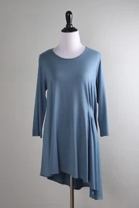COMFY USA NWT $109 Super Soft Stretch Dana Pleated Tunic Top in Shadow Size XS - Picture 1 of 6