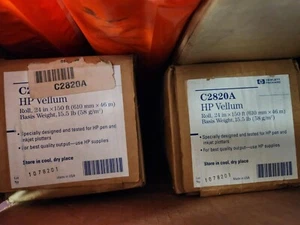 Vellum for Ink Jet Plotter HP Brand C2821A, 24 inch by 150 feet 2 inch core - Picture 1 of 1