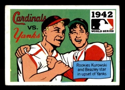 1971 Fleer World Series Baseball #40 1942 Cardinals vs Yanks VG - Image 1 of 2