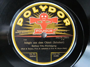 78rpm BERLINER TRIO-VEREINIGUNG plays SCHUBERT - Acoustic Polydor 1915 - Picture 1 of 2