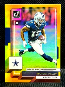 2022 Panini Donruss NFL - MICHAEL GALLUP #151 - Gold Press Proof - Holo Prizm SP - Picture 1 of 2