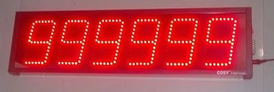 6 DIGIT PRODUCTION COUNTER DISPLAY in 4" High LED Digits - Picture 1 of 2