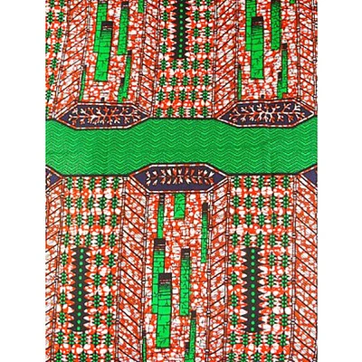African Abstract Print Fabric 4 yards - Image 1 of 2