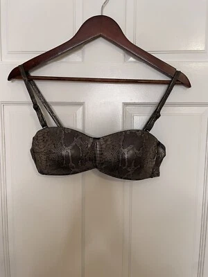 Top de Bikini Kenneth Cole Snake Precious Metal Bandeau S 36A/B, 34B ¡Agotado! $69 Foto 1 de 4