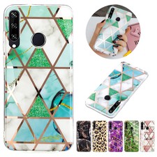 Plating Marble Soft Silicone Phone Case Cover For Huawei Y5P Y6P Y7P Y5 Y6S 2019