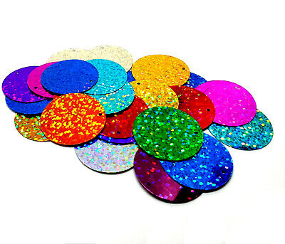 Lentejuelas Holograma Redondas Grandes De 30 Mm Colores Mixtos 20 Piezas • 4.34€